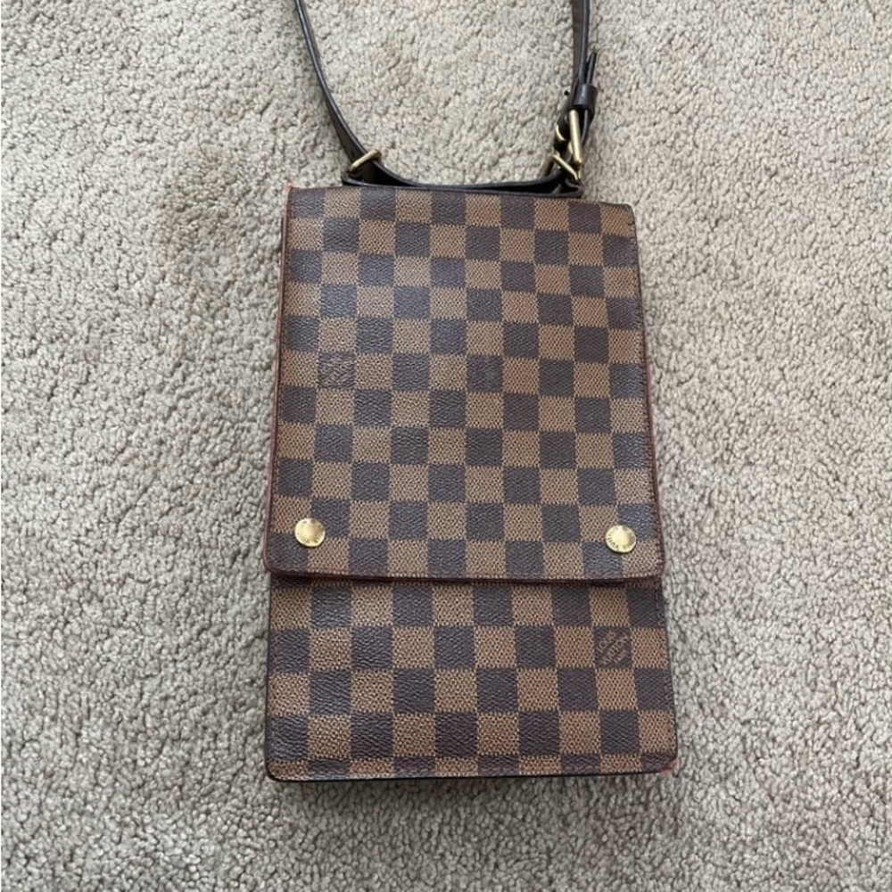 Gucci Dark Brown Leather Messenger Bag